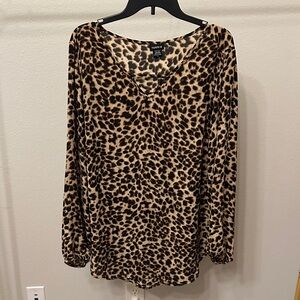 Torrid Animal Print Long Sleeve Top
